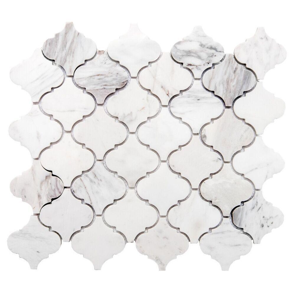 Lantern Arabesque Marble Mosaic Tile Image