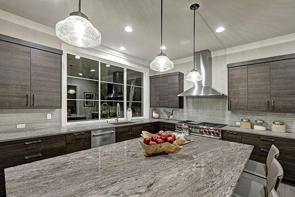 Blue Dunes Granite Kitchen Island and Countertops