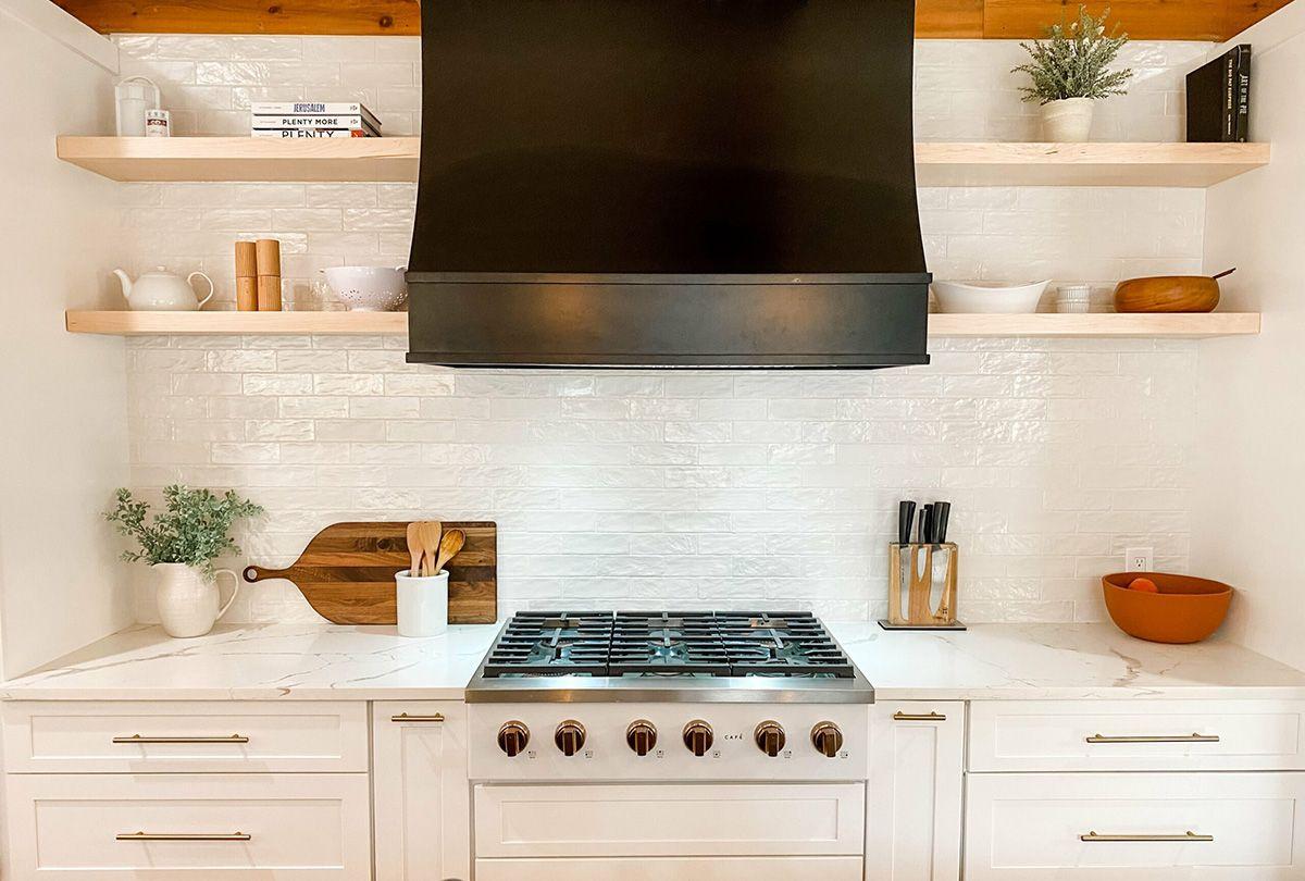 Sloped range hood