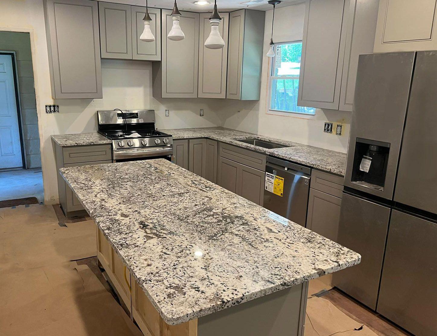 Biscotti White Granite Island