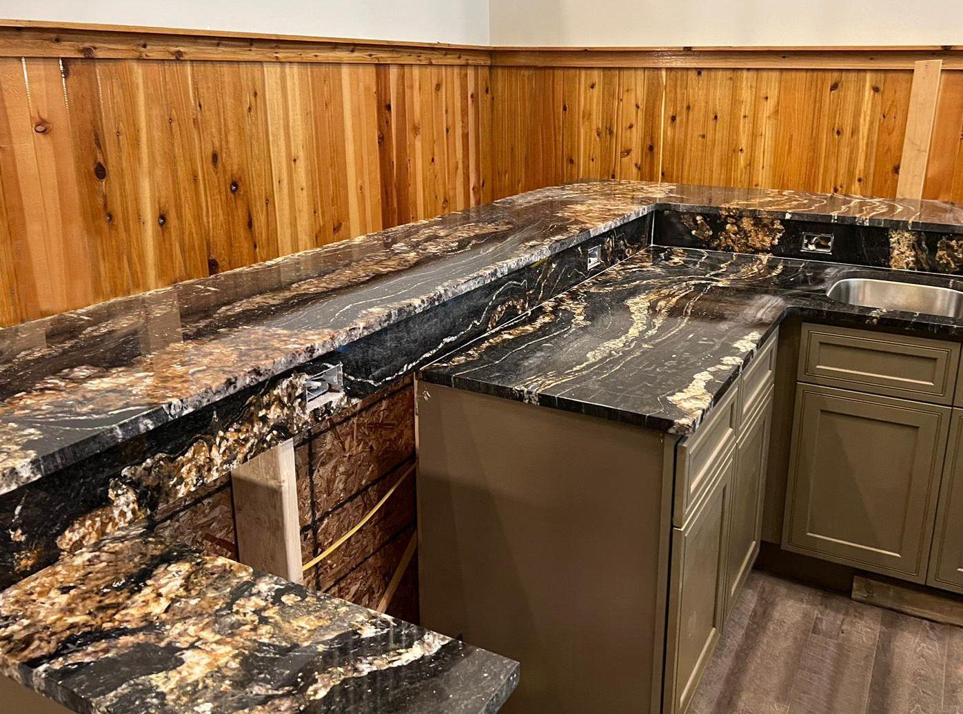 Black Fusion Granite Countertop