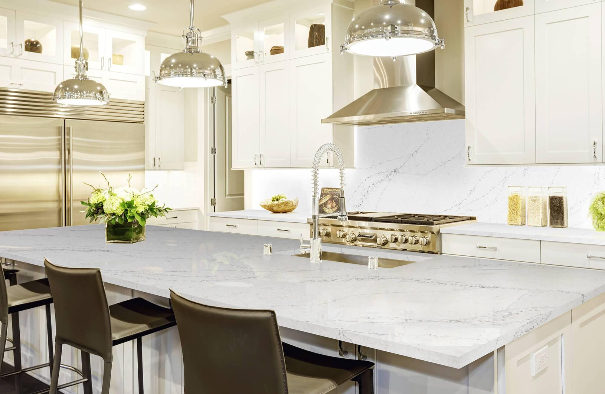 Calacatta Viola Quartz Kitchen Countertops