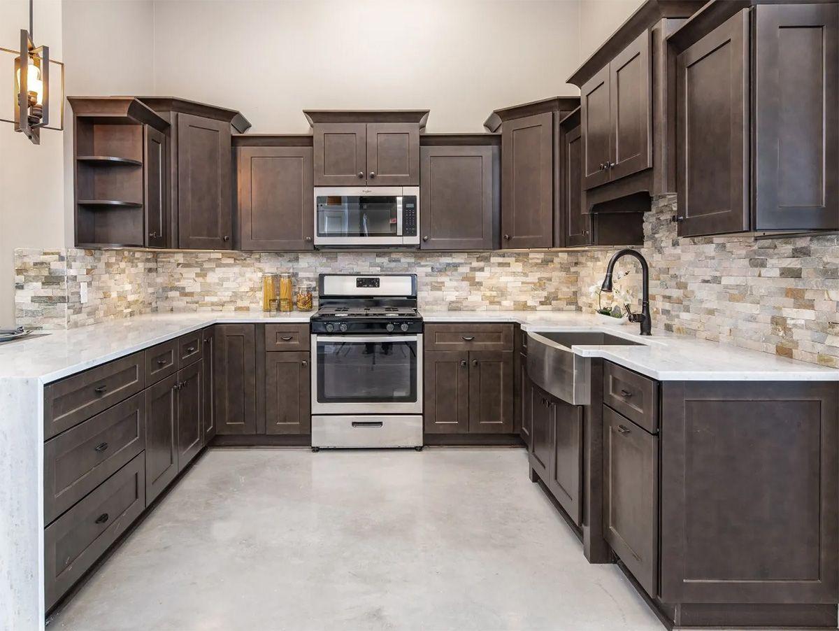 Charcoal Gray Shaker Kitchen Island