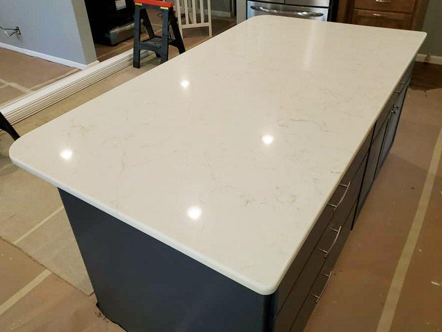 Colton Quartz Kitchen Island Countertop