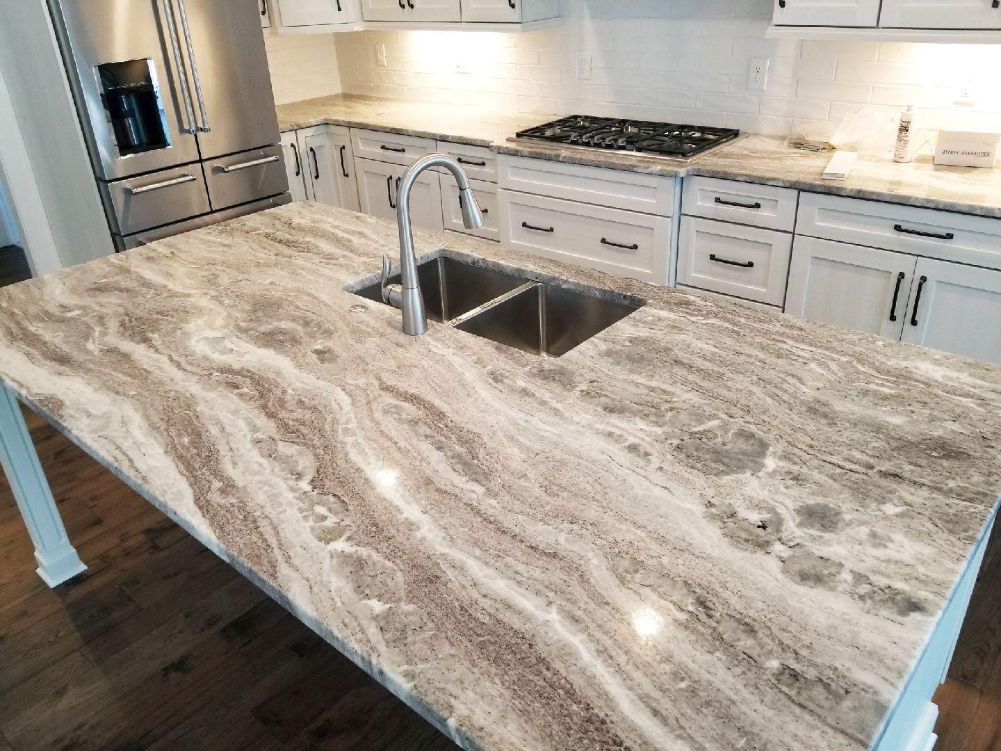 Fantasy Brown Marble Kitchen island