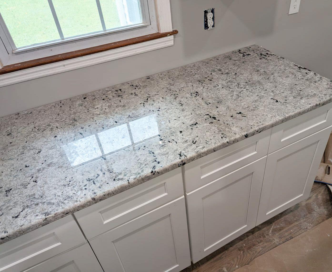 White Ornamental Granite Countertops