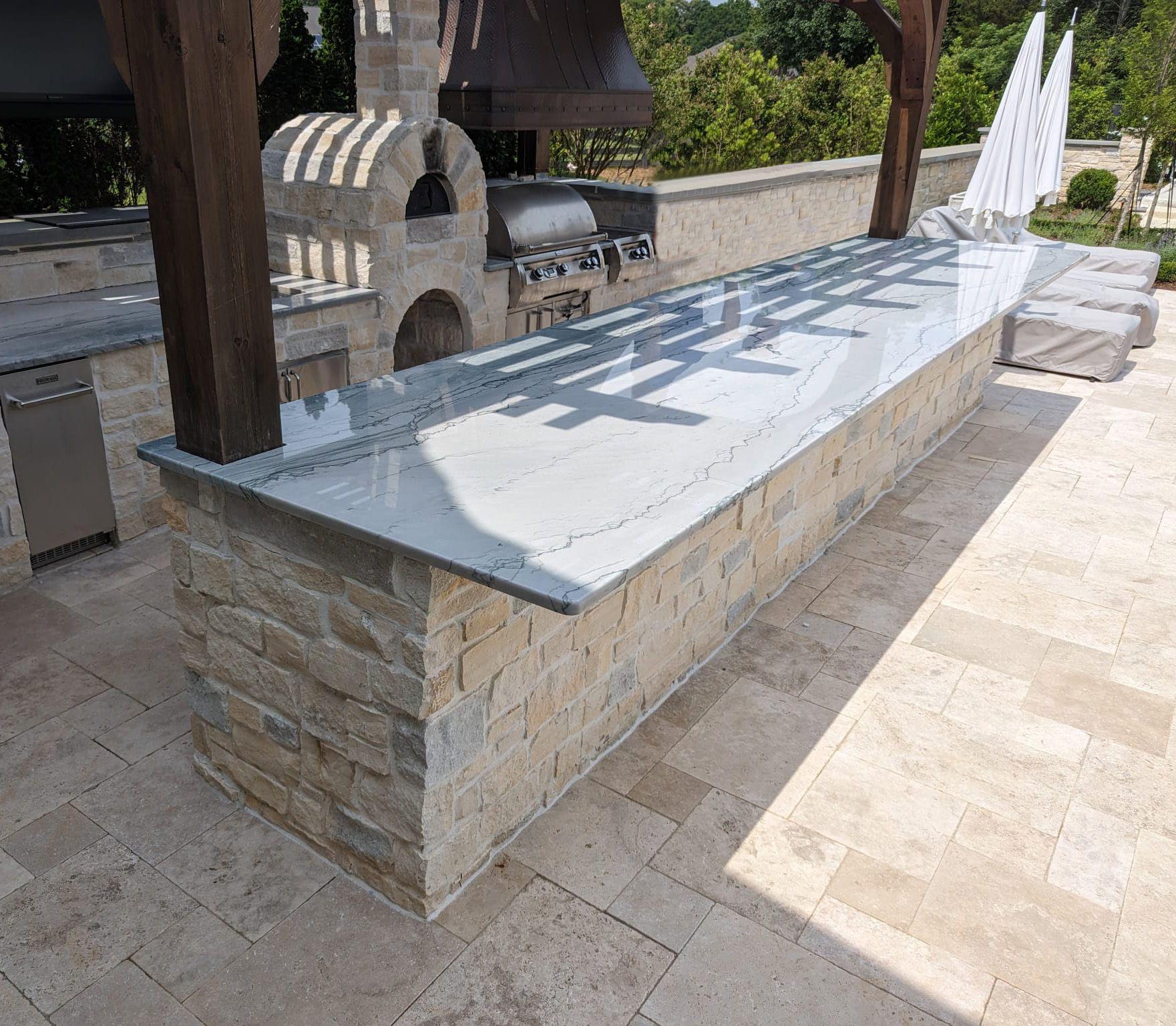 Maldives Quartzite Outdoor Kitchen Countertops