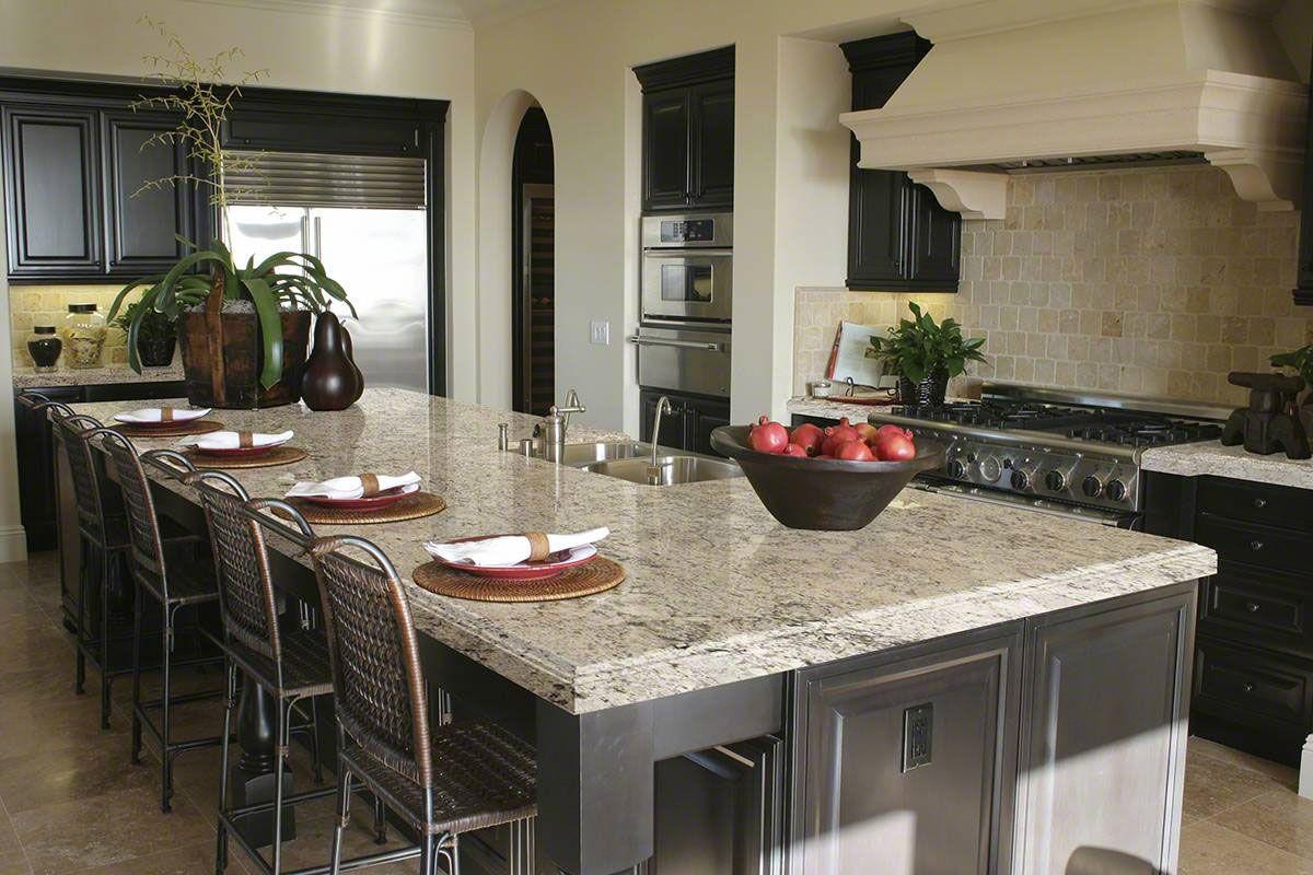 Snowfall Granite Kitchen island