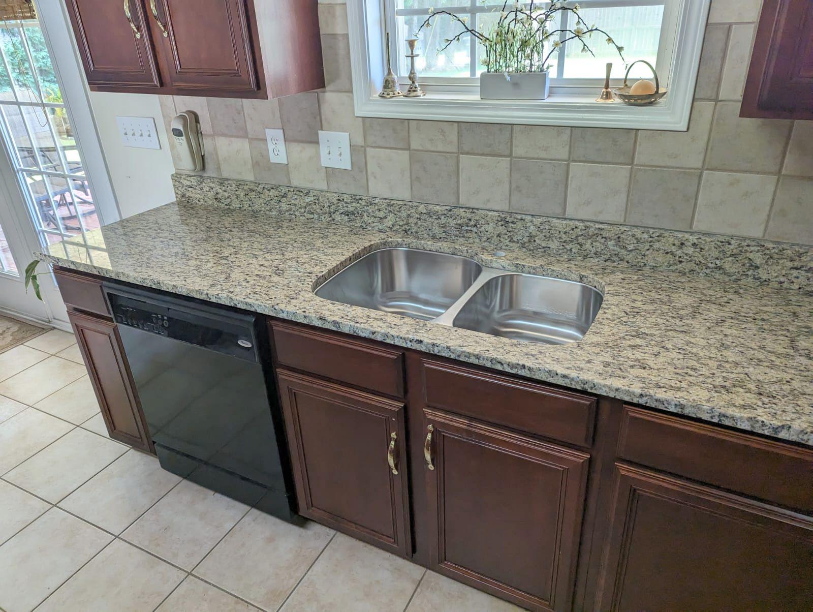 Giallo Verona Granite Countertops and Sink